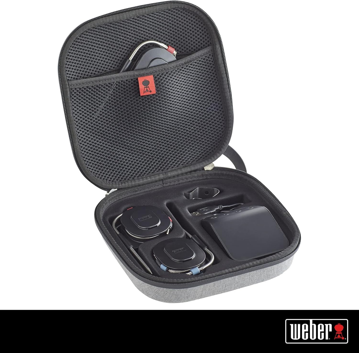 image:imageWeber Connect Smart Grilling Hub Storage amp Travel Case Official Protective Case with EVA Foam Accessory Storage Mesh Pockets amp Accessory Space