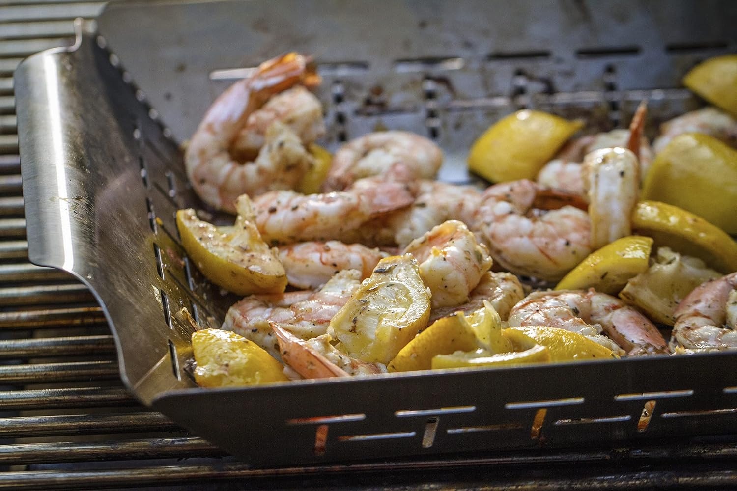image:imageWeber Deluxe Grilling Basket Stainless Steel for Gourmet GrillingLarge Pack of 4
