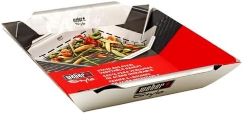 image:imageWeber Deluxe Grilling Basket Stainless Steel for Gourmet GrillingLarge Pack of 4