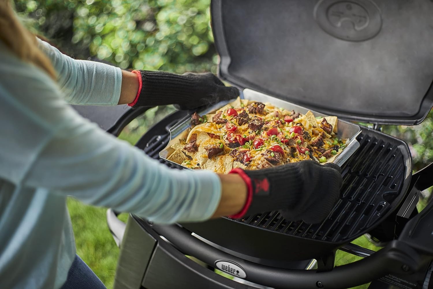 image:imageWeber Deluxe Grilling Basket Stainless Steel for Gourmet GrillingLarge Pack of 4