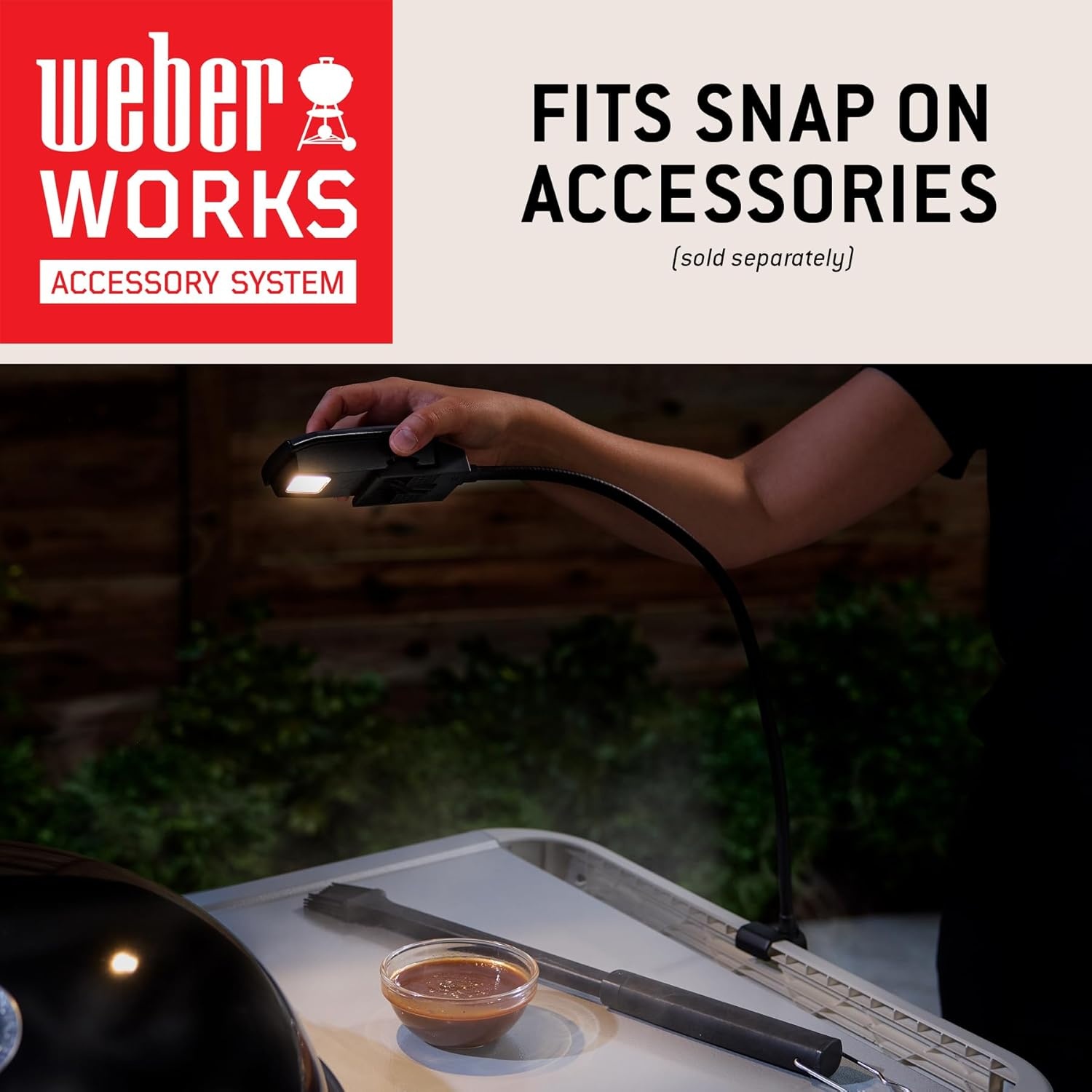 image:imageWeber Performer 22Inch Premium Smart Charcoal Grill for Outdoor Cooking Black PorcelainEnameled Finish WiFi Enabled with Prep Table Weber Works Side Table amp Side Rail KettleBlack
