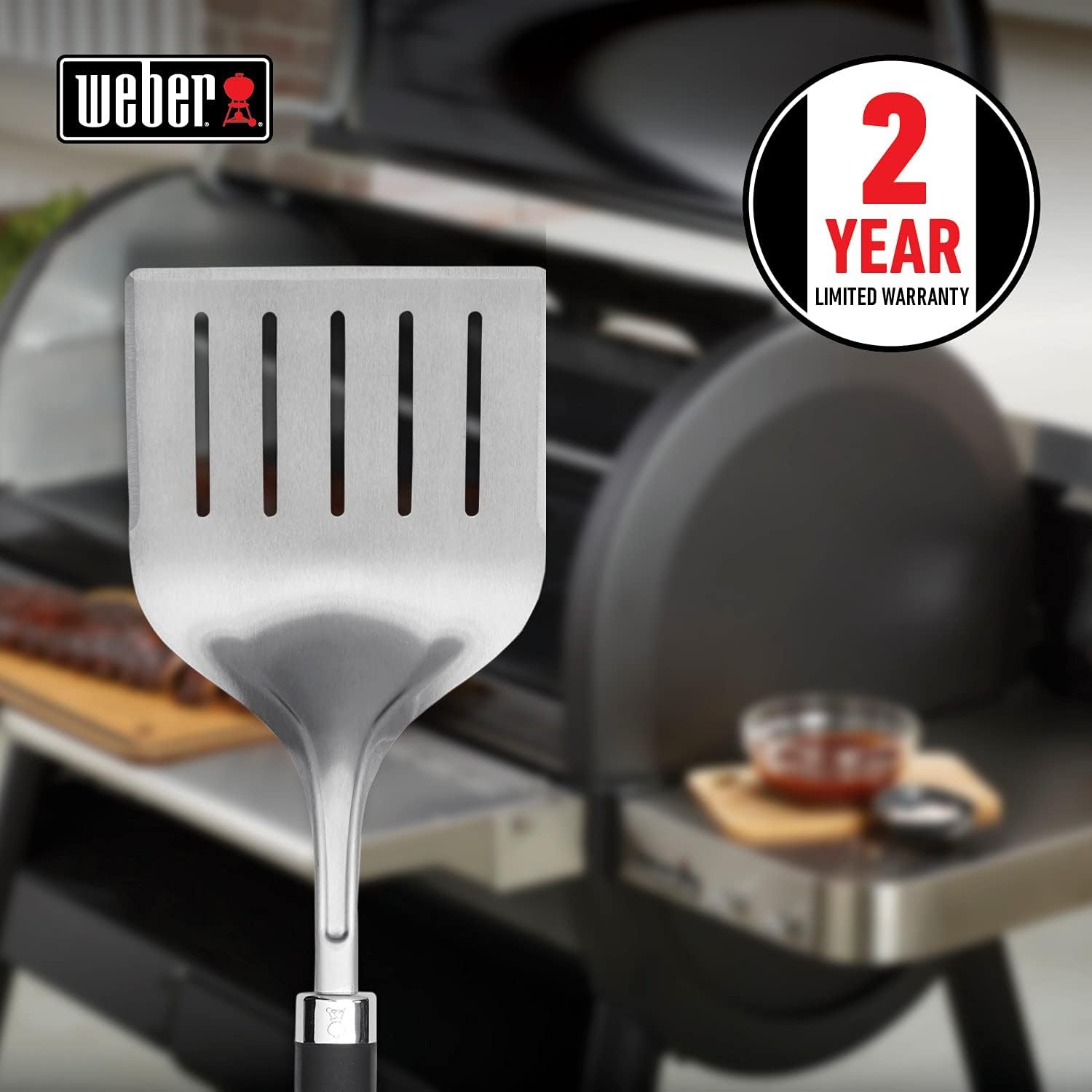 image:imageWeber Precision Wide Grill Spatula Stainless SteelLarge Pack of 4