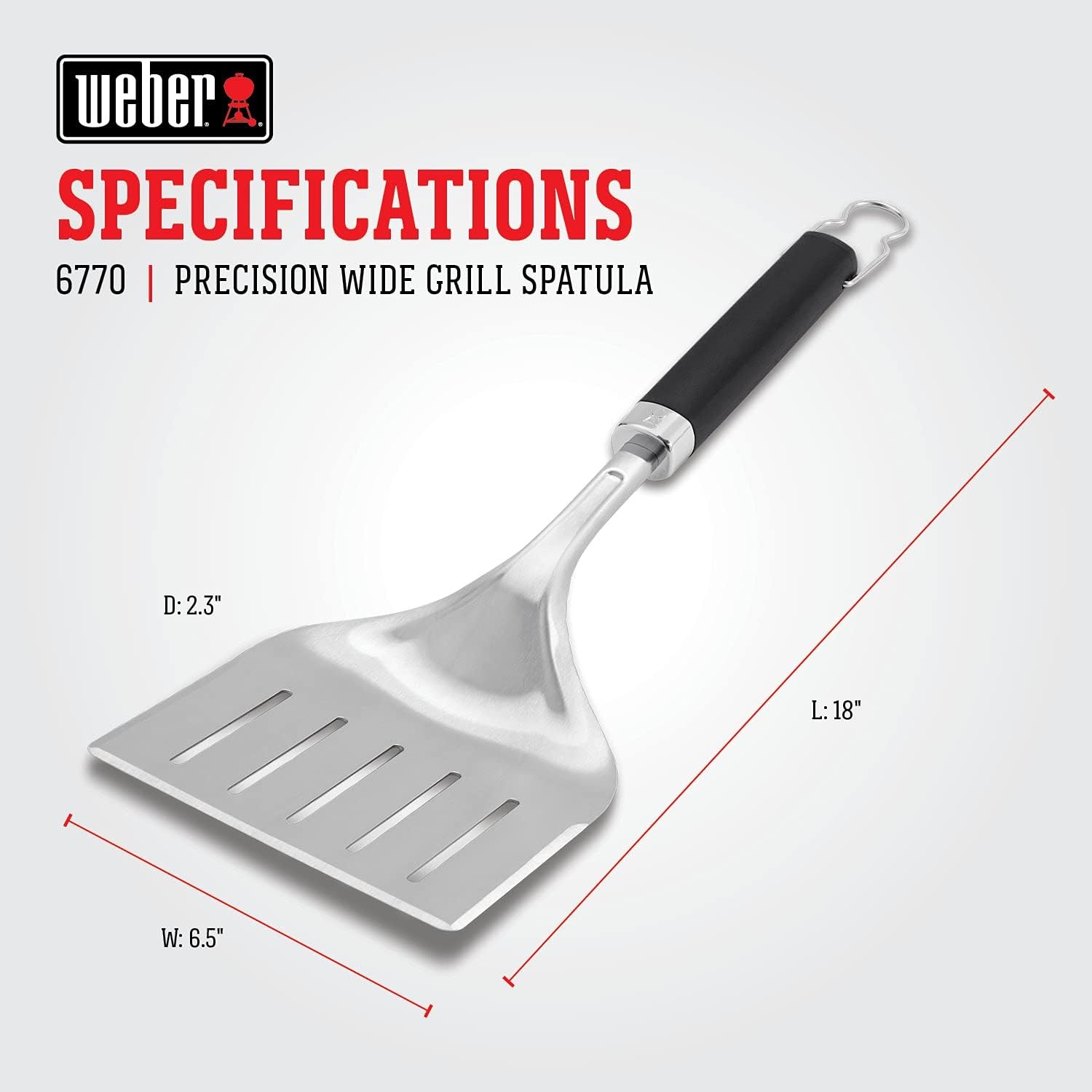 image:imageWeber Precision Wide Grill Spatula Stainless SteelLarge Pack of 4