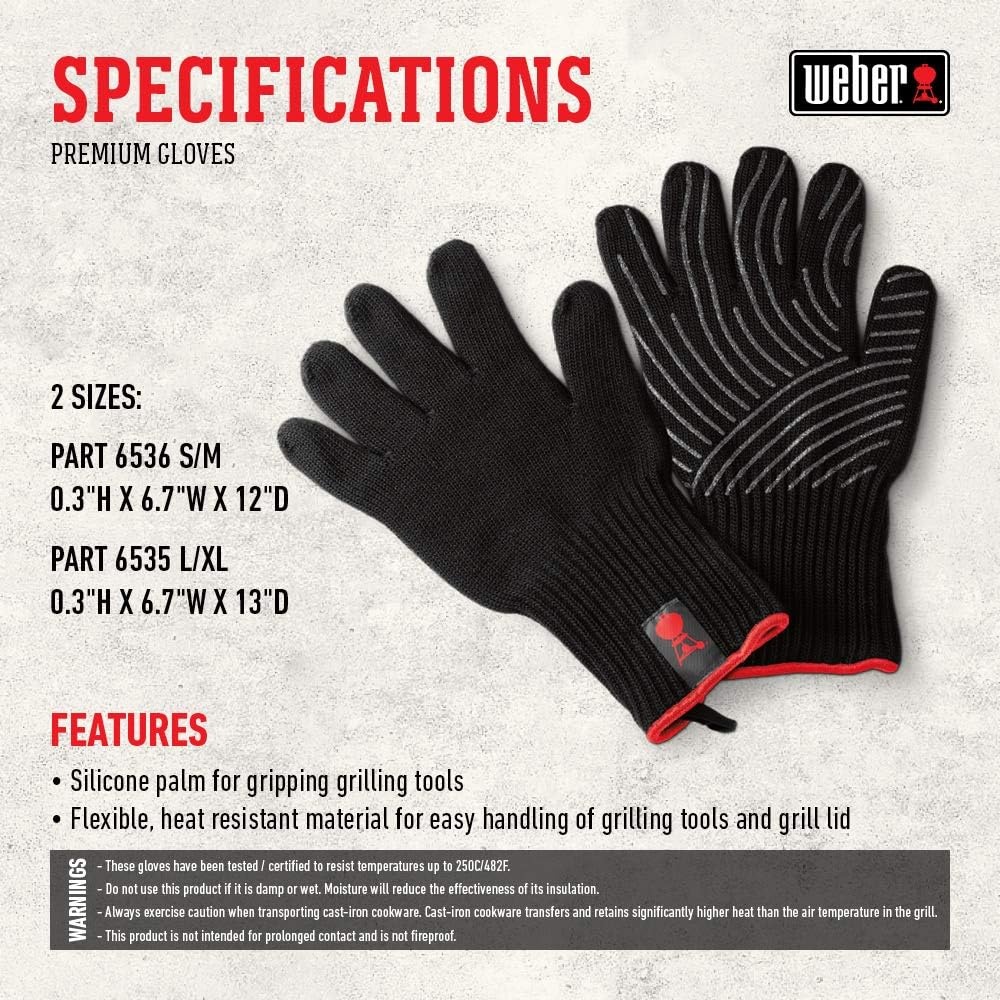 image:imageWeber Premium Gloves LargeXLarge Black