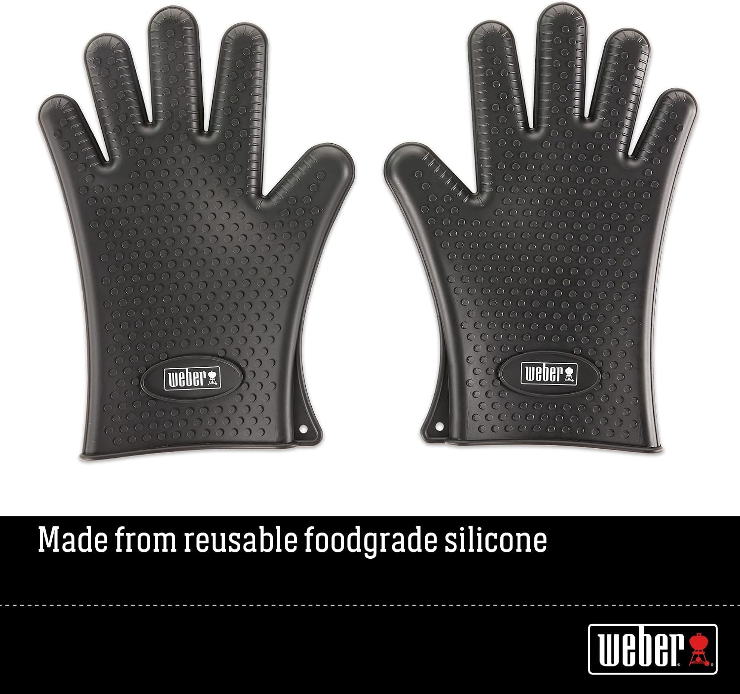 image:imageWeber Silicone Grilling Gloves Black