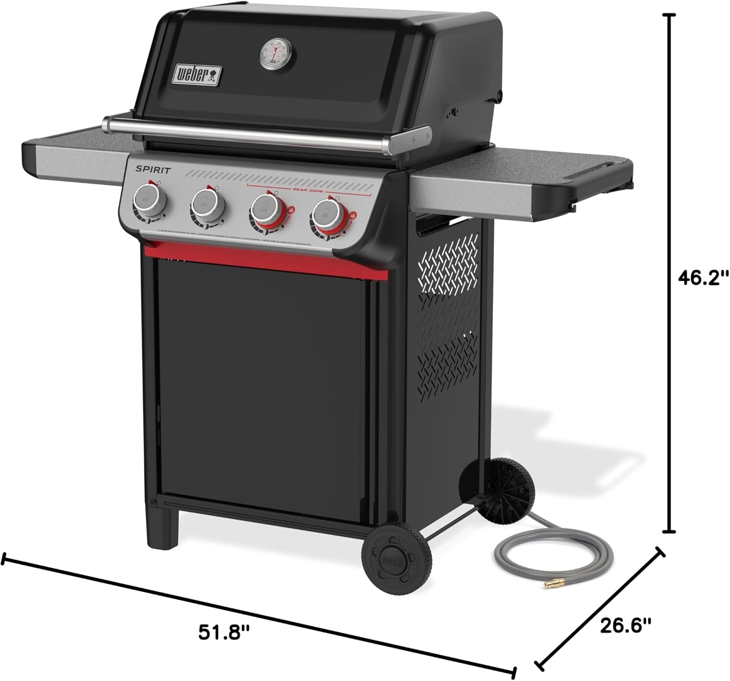 image:imageWeber Spirit EX425C Smart Gas Grill Natural Gas for Outdoor Cooking 4 Burners with 2 Boost Burners WiFi Enabled Grill PorcelainEnameled CastIron Grates Sear Zone amp Weber ConnectBlack
