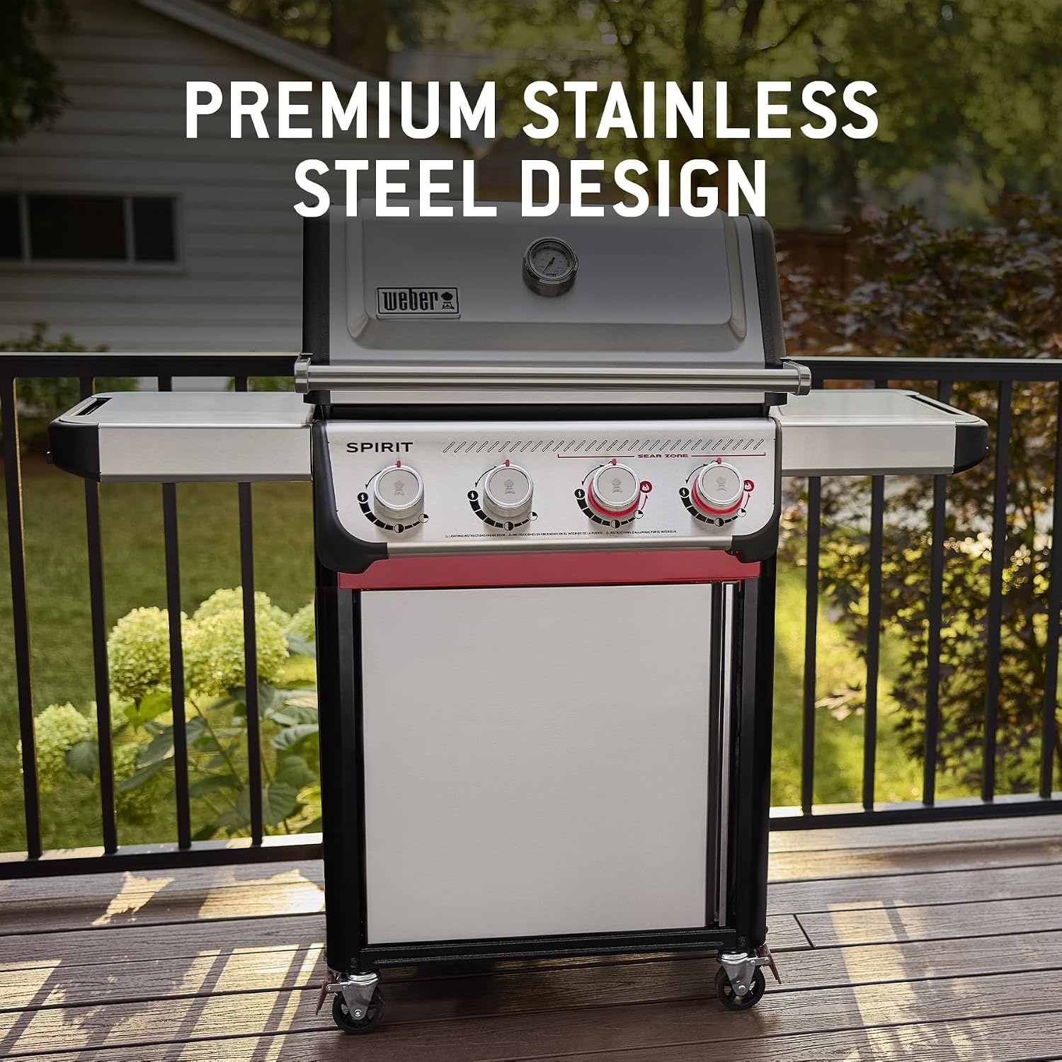 image:imageWeber Spirit EX425C Smart Gas Grill for Outdoor Cooking Propane BlackStainless Steel