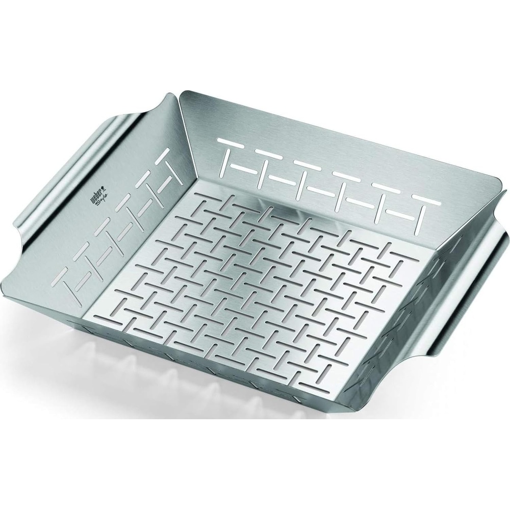 image:imageWeber Deluxe Grilling Basket Stainless Steel for Gourmet GrillingLarge