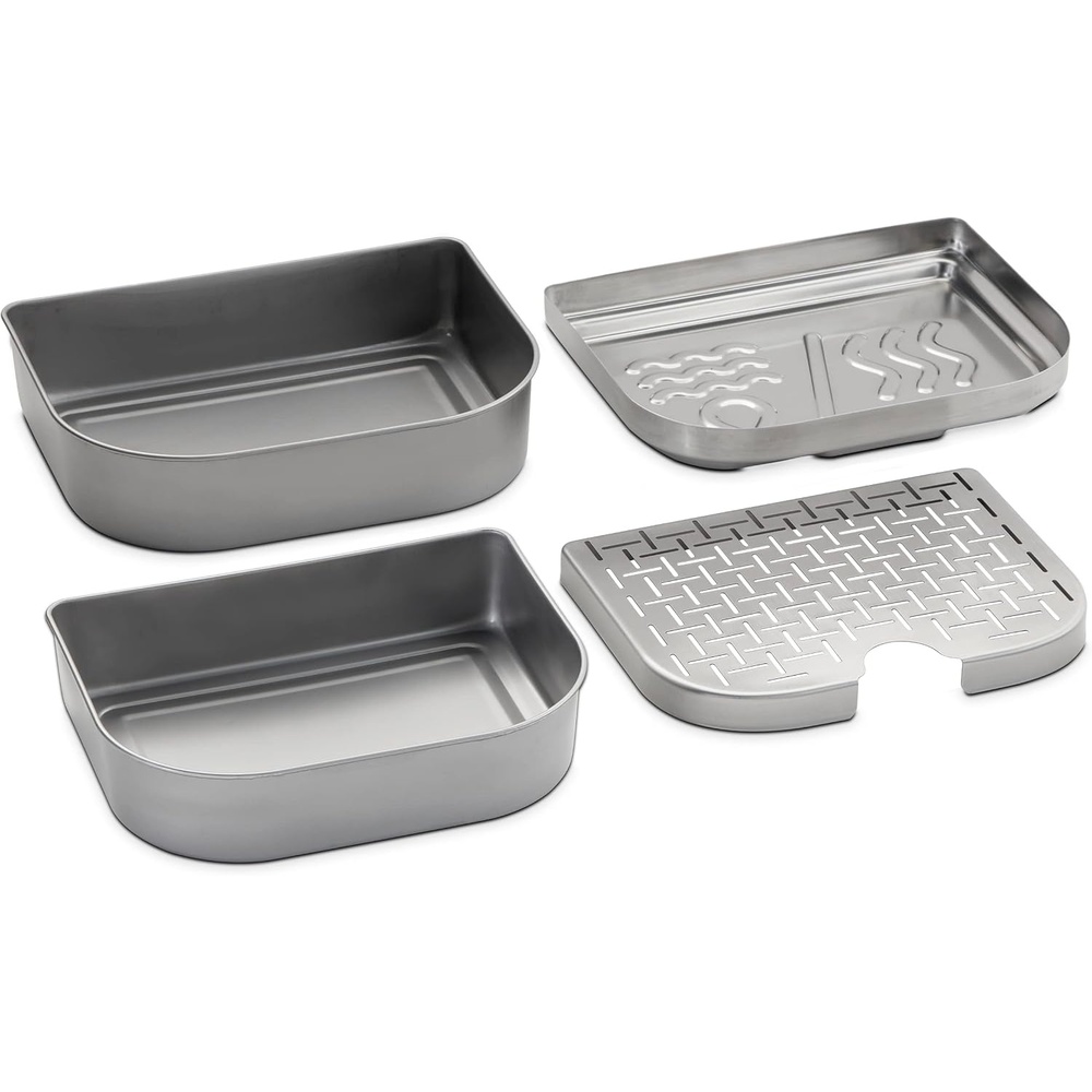 image:imageWeber Lumin Compact Versatility Expansion Kit 4Piece Steam Smoke amp Warming Accessory Set for Lumin Compact Electric Grill with Reservoir Pan amp 2 Warming DishesStandard