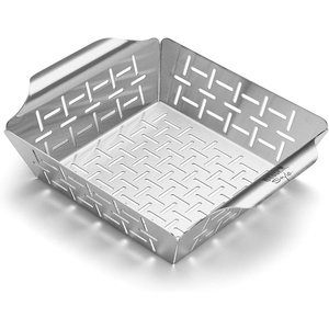 Weber® Deluxe Grilling Basket, Stainless Steel for Gourmet Grilling(Small (Pack of 6))