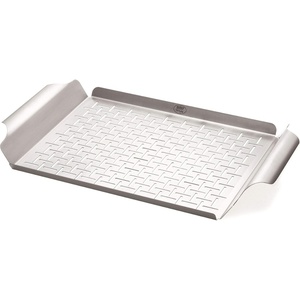 Weber® Grill Pan, Stainless Steel for Gourmet Grilling(1.4″H x 11.8″W x 17.4″D)
