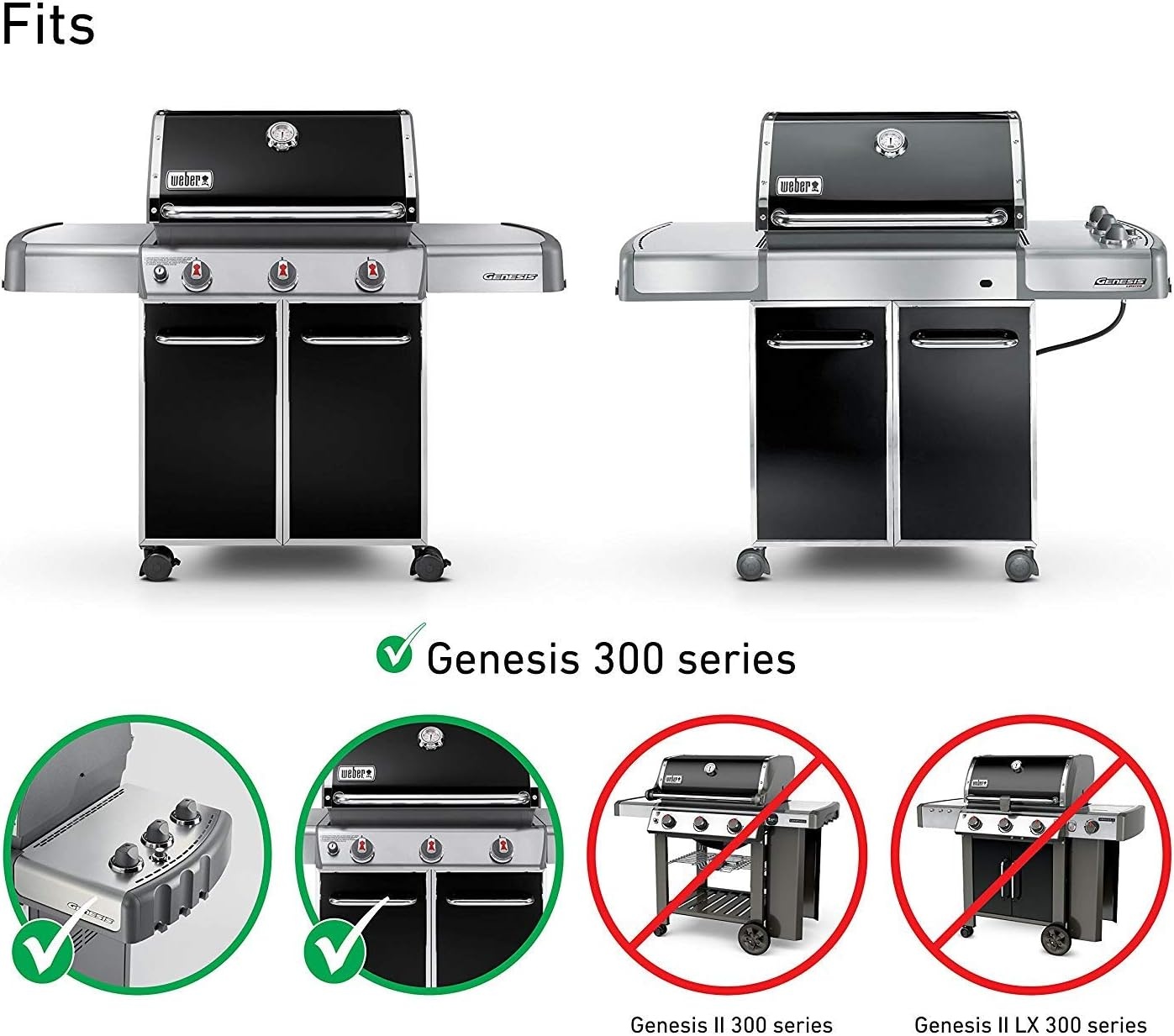 image:image7528 Cooking Grates for Weber Genesis E and S Series 300 E310 E320 S310 S320 Gas Grills 304 Stainless Steel Grid 2 Pack for Pit Boss PB700 Series Grates 195 x 129 x 06