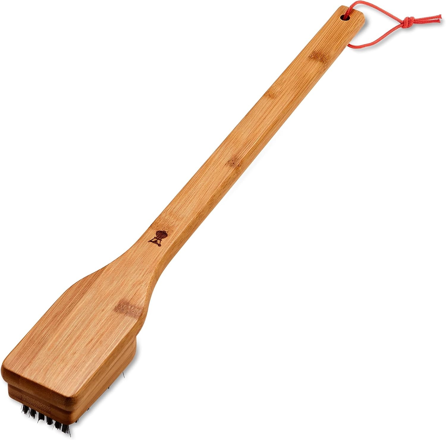 image:imageWeber 18 Bamboo Grill Brush Durable AngledHead Grill Cleaning Brush with Hanging Loop Effective Grate Cleaning