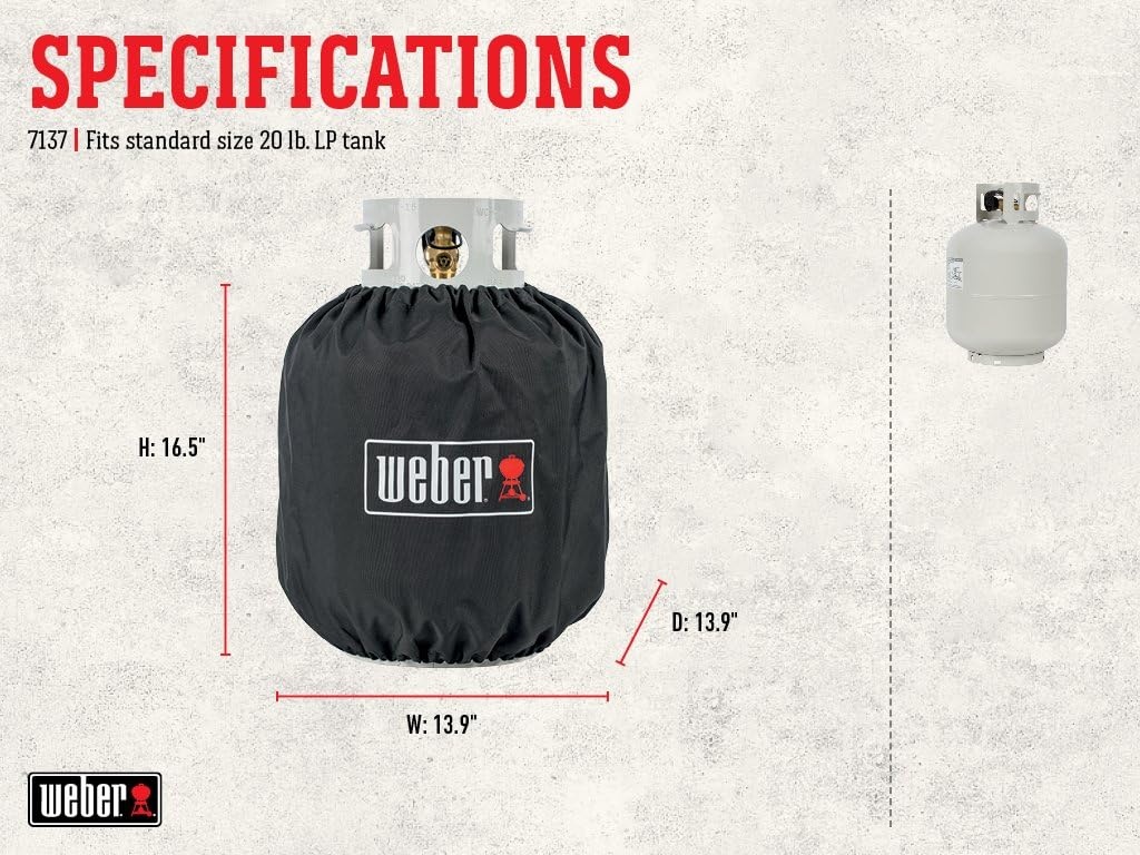 image:imageWeber 20 lb Propane Tank Cover Logo Grill Accessory20 Lb