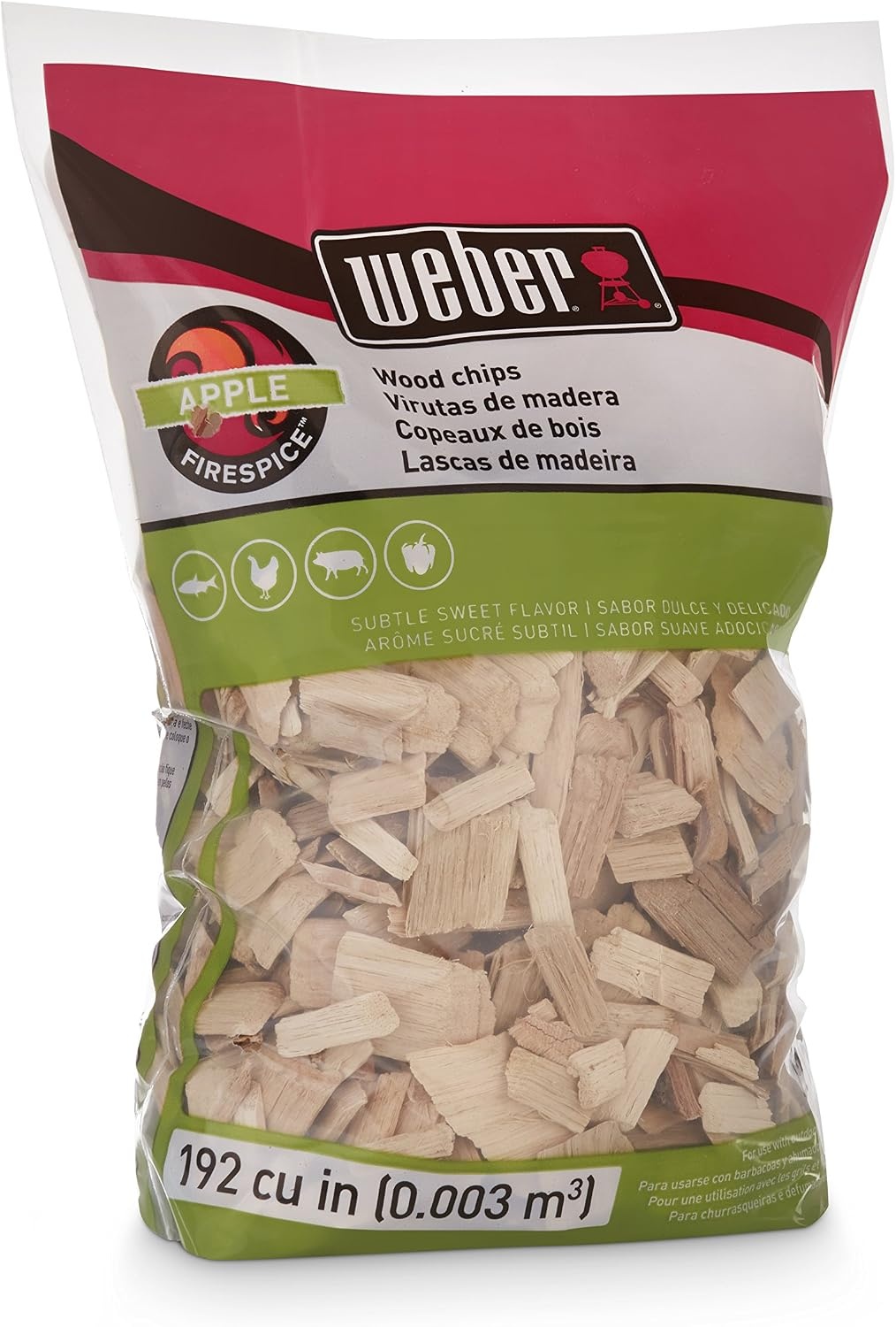 image:imageWeber Apple Wood Chips Outdoor Cooking Fuel 2 lb192 cu in Pack of 2