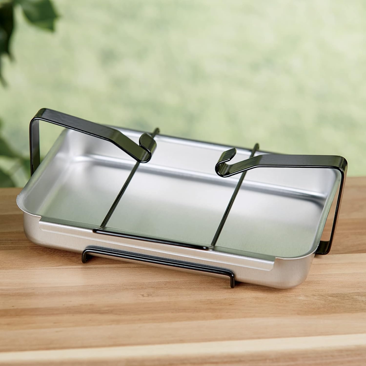 image:imageWeber Catch Pan and Wire Holder for indirect cooking