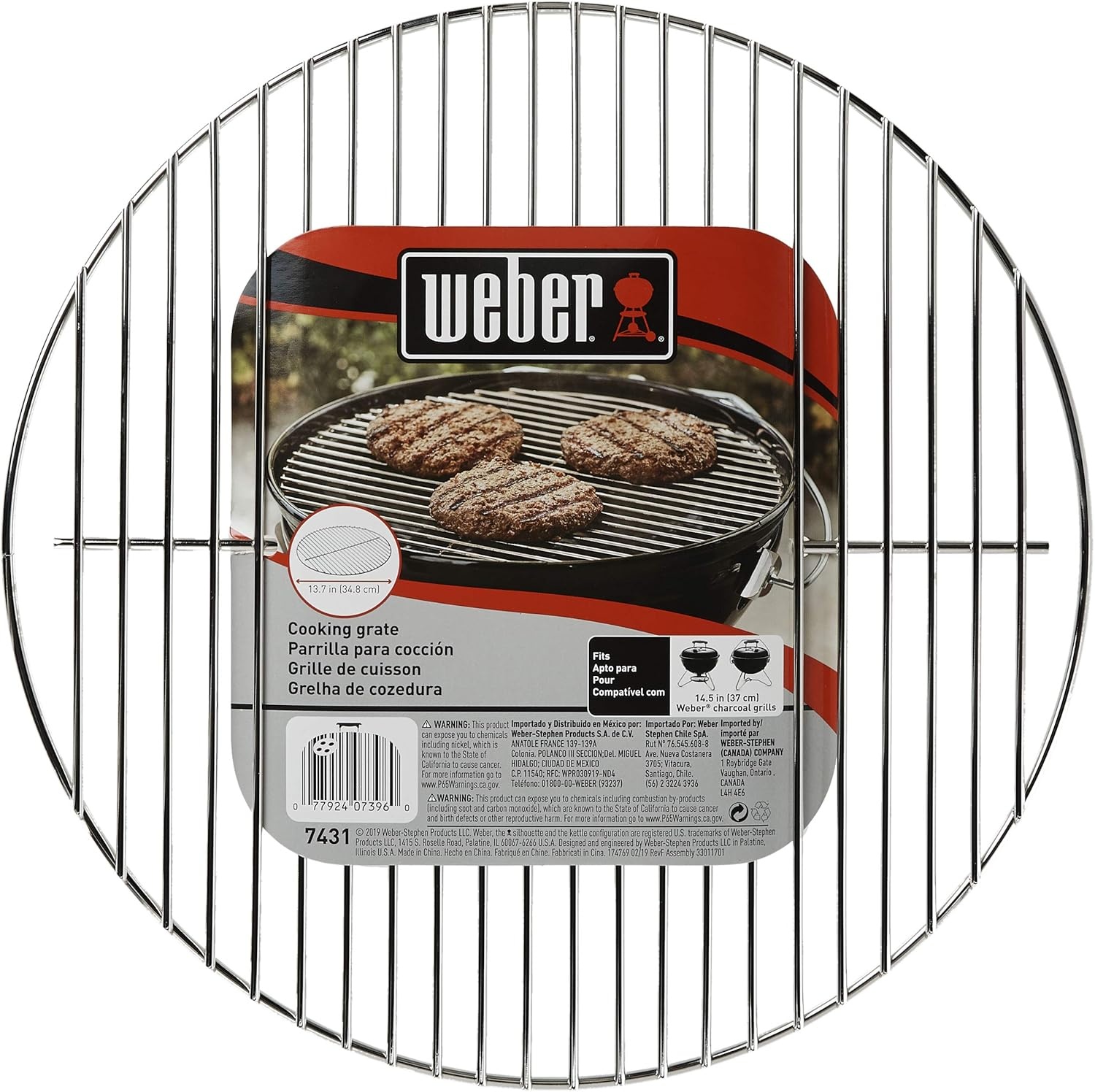 image:imageWeber Charcoal Cooking Grate for 14 Grills Charcoal Components137 Inch diameter Pack of 5