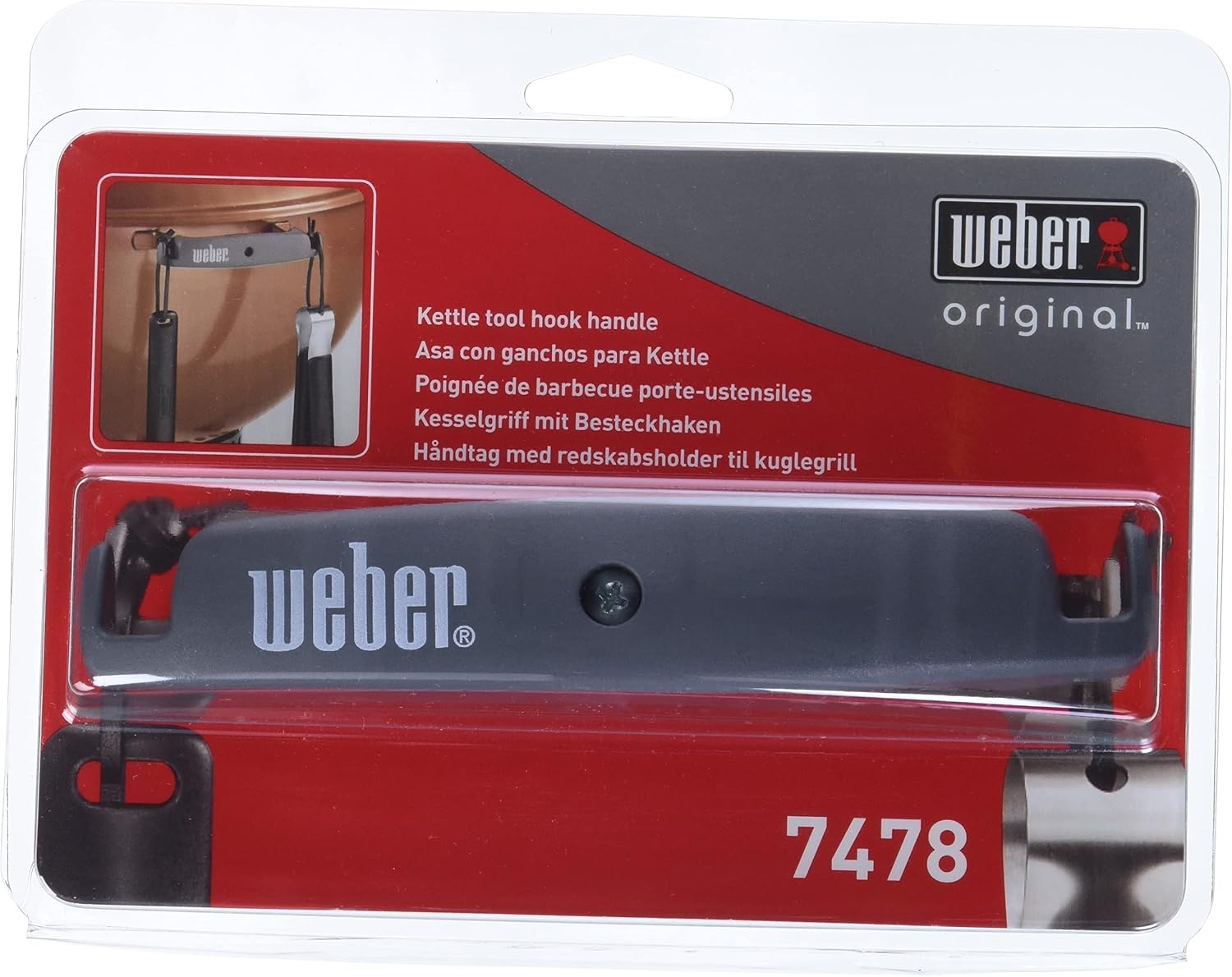 image:imageWeber Charcoal Grill Replacement Bowl Handle with Tool HooksPack of 1