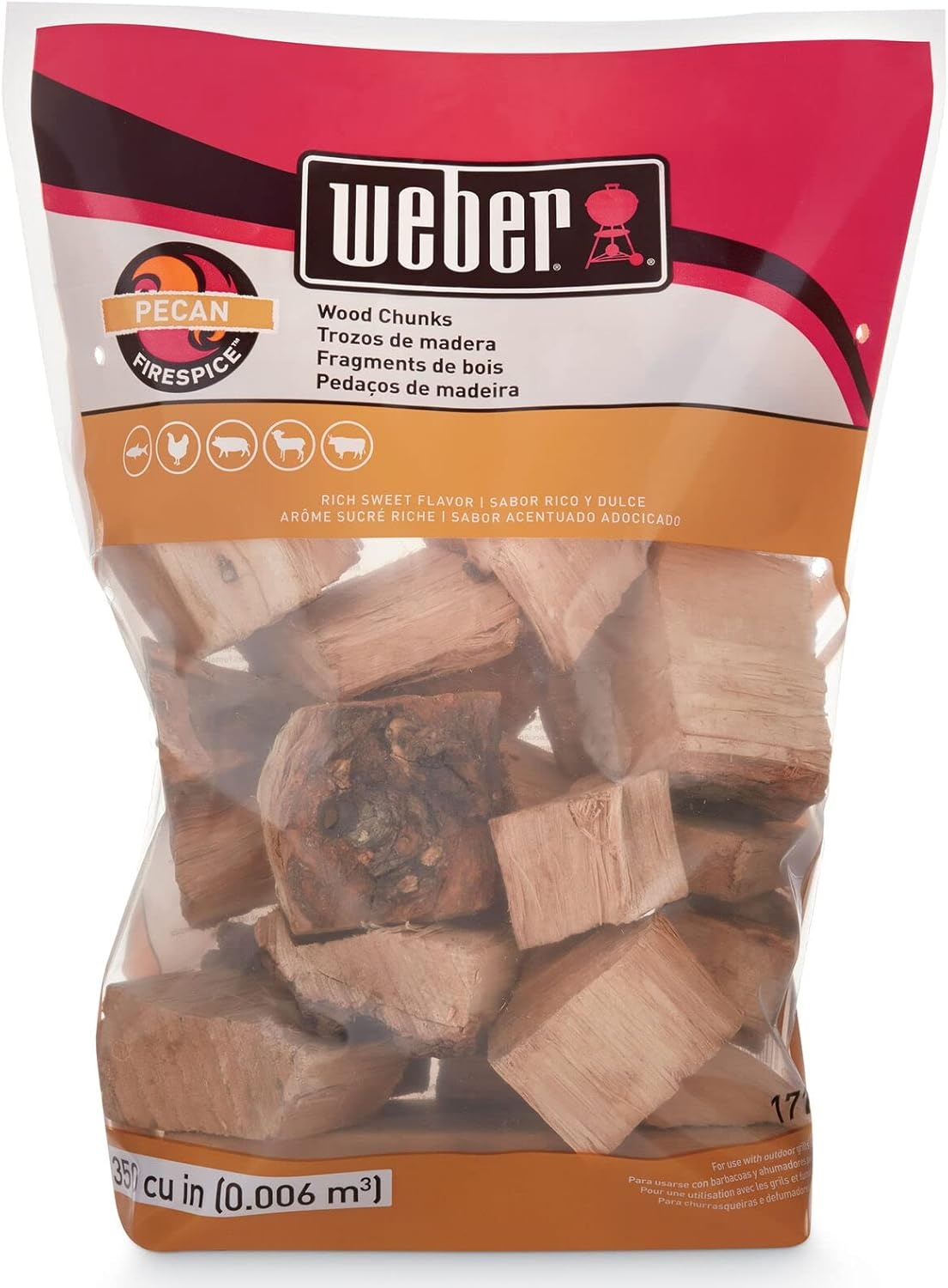 image:imageWeber Cherry Wood Chunks Outdoor Cooking Fuel 4 lb4 lb