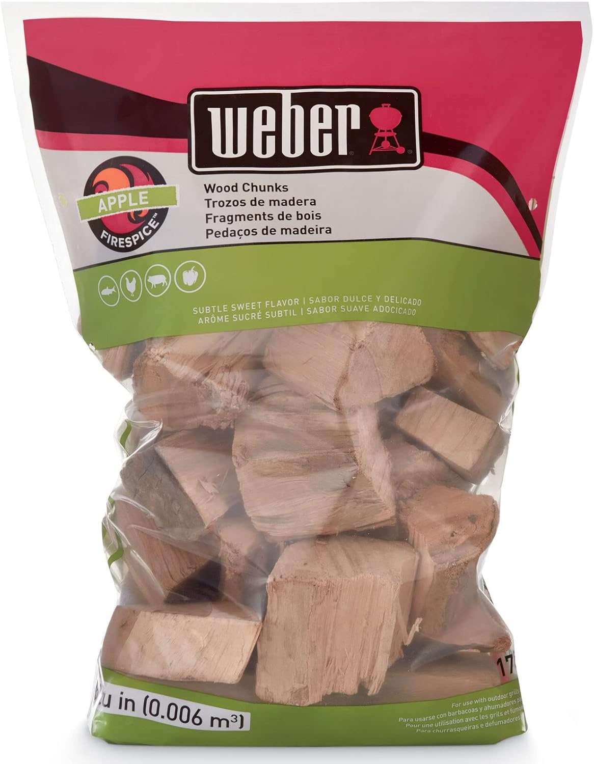 image:imageWeber Cherry Wood Chunks Outdoor Cooking Fuel 4 lb4 lb