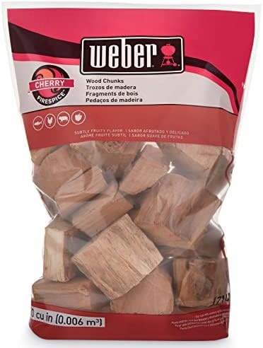 image:imageWeber Cherry Wood Chunks Outdoor Cooking Fuel 4 lb4 lb