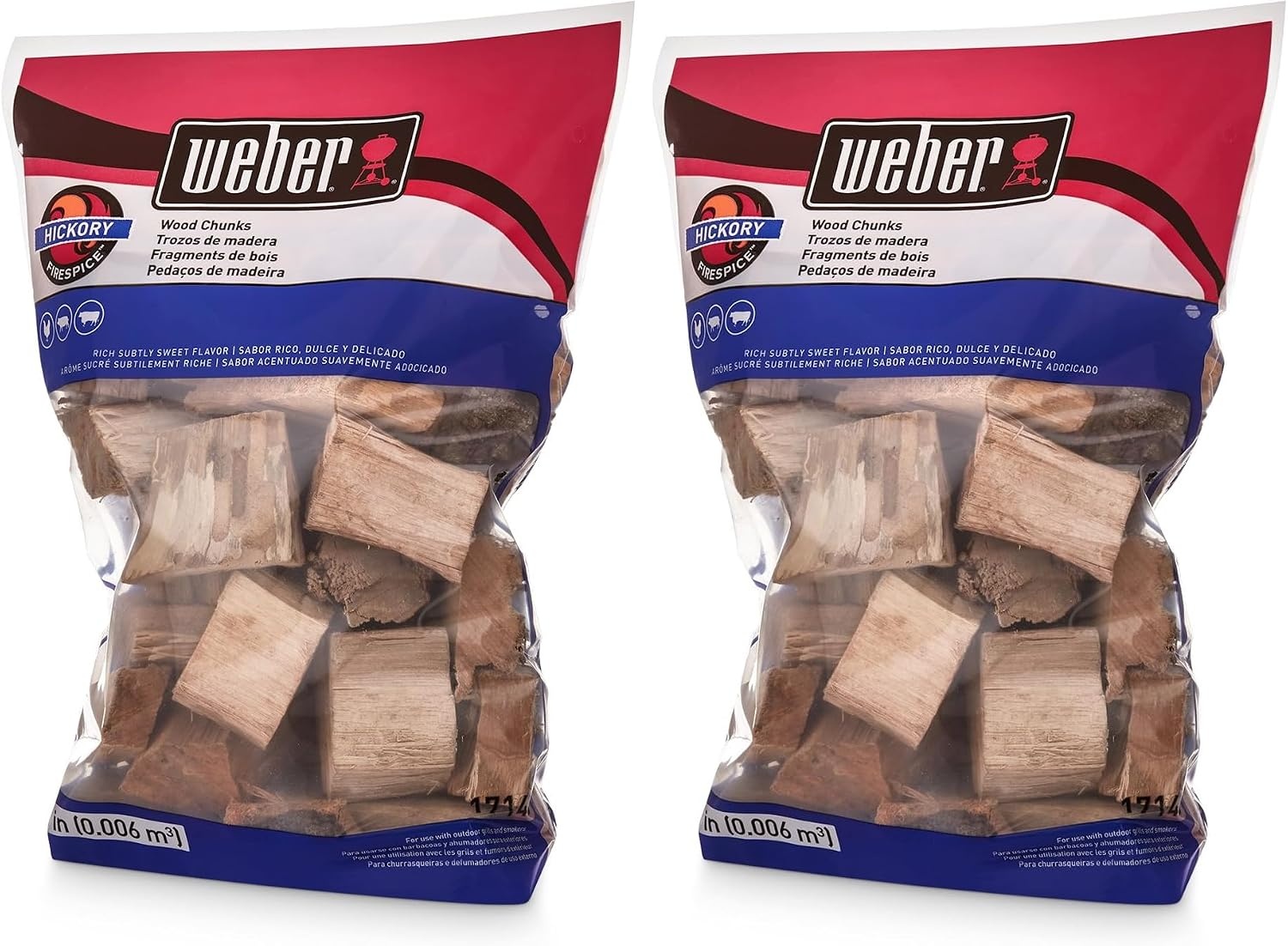 image:imageWeber Cherry Wood Chunks Outdoor Cooking Fuel 4 lb4 lb Pack of 2