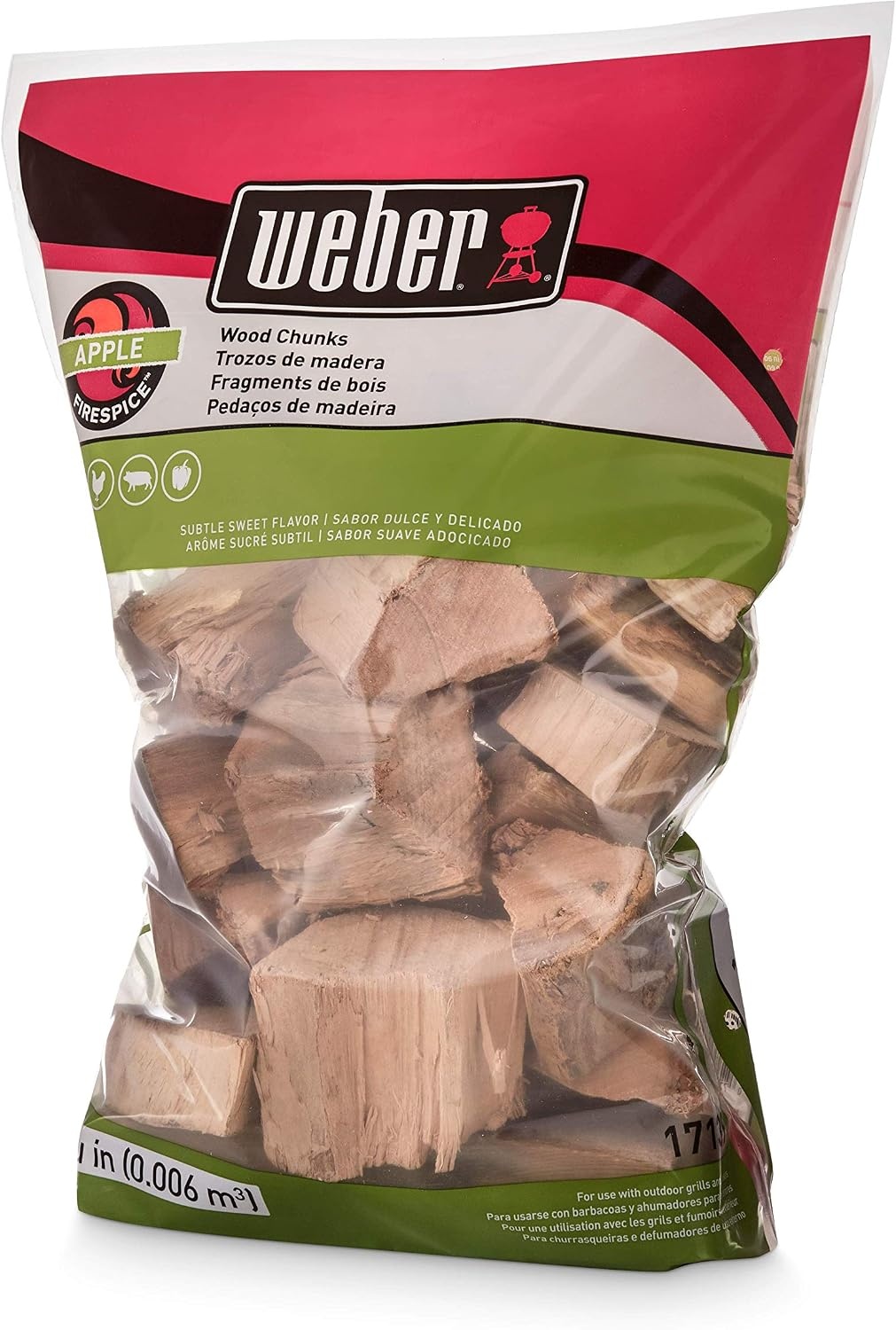 image:imageWeber Cherry Wood Chunks Outdoor Cooking Fuel 4 lb4 lb Pack of 2