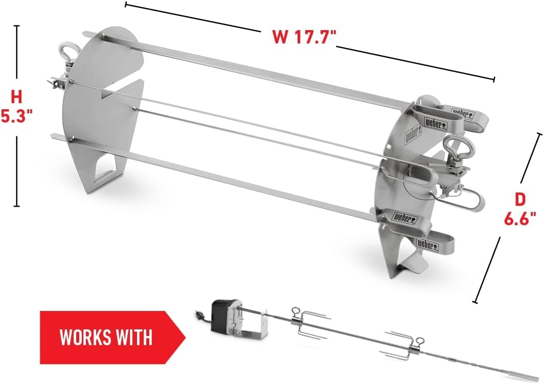 image:imageWeber Crafted Rotisserie Skewers for Gourmet Outdoor CookingLarge