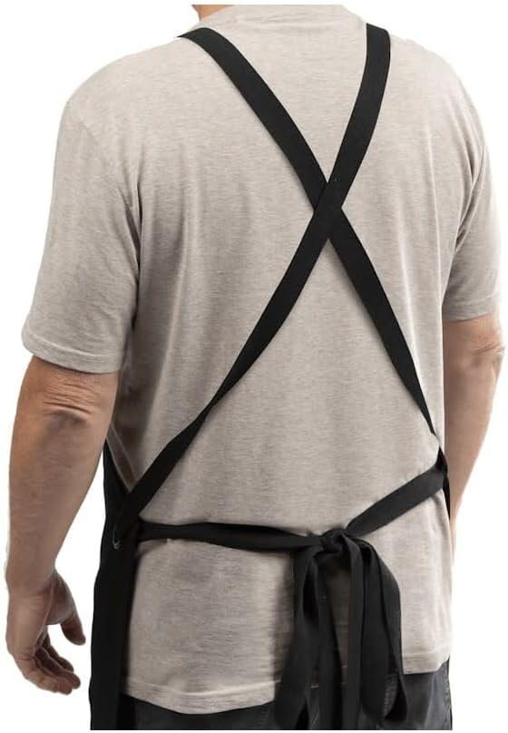 image:imageWeber Crossback Utility Grilling Apron Black LiquidRepellent Apron with 7 Pockets amp Adjustable Fit