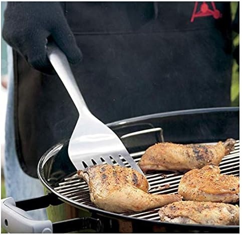 image:imageWeber Deluxe Tool Set StainlessSteel Grill Spatula amp Locking TongsEasy Open Packaging
