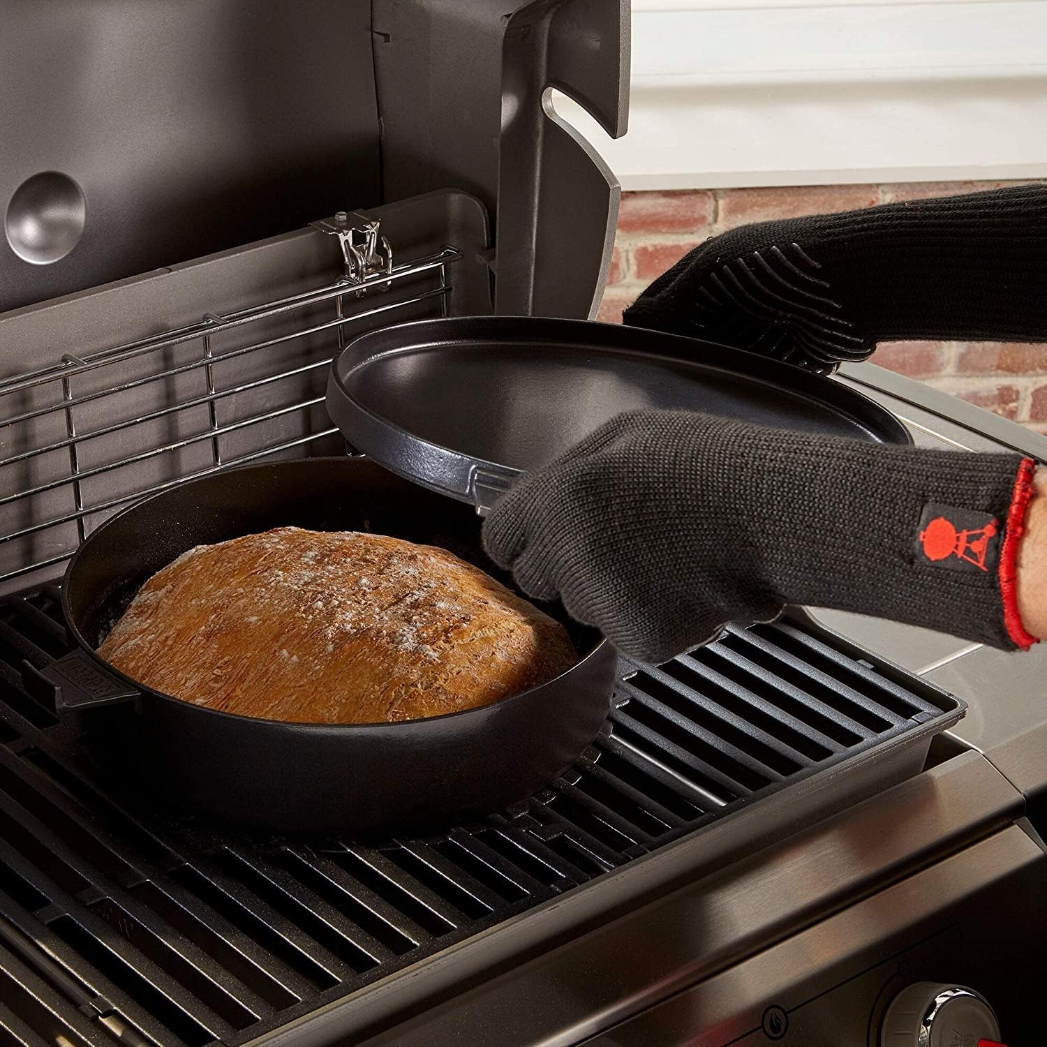 image:imageWeber Duo Dutch Oven amp Griddle Lid 725 Qt PorcelainEnameled CastIron