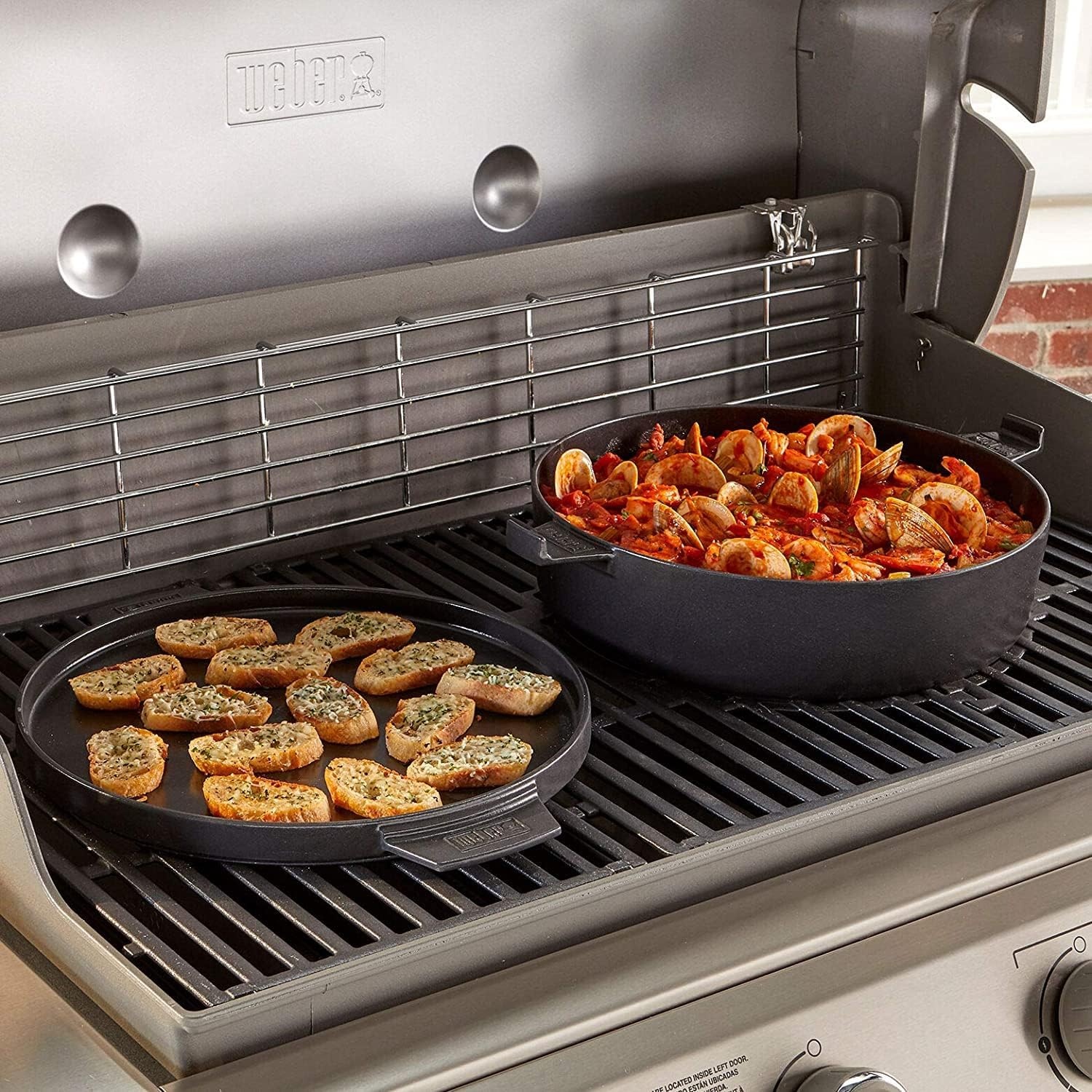 image:imageWeber Duo Dutch Oven amp Griddle Lid 725 Qt PorcelainEnameled CastIron