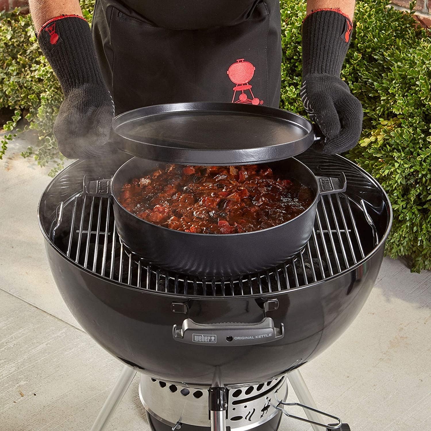 image:imageWeber Duo Dutch Oven amp Griddle Lid 725 Qt PorcelainEnameled CastIron