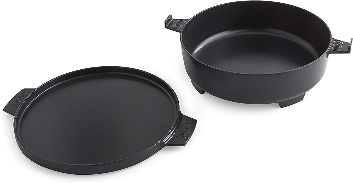 image:imageWeber Duo Dutch Oven amp Griddle Lid 725 Qt PorcelainEnameled CastIron