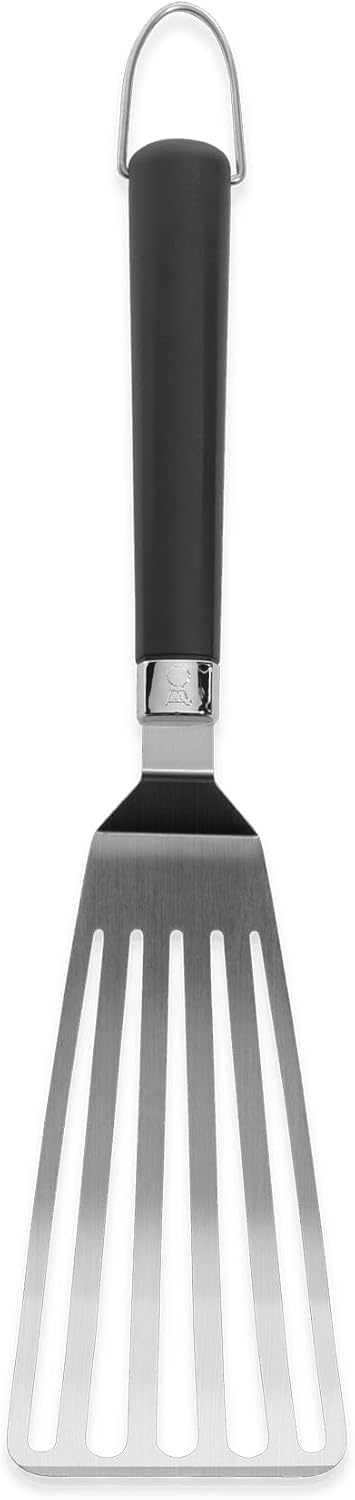 image:imageWeber Flexible Griddle Spatula StainlessSteel Slotted Spatula with Beveled Edge for Delicate Foods amp NonStick Griddle Accessory