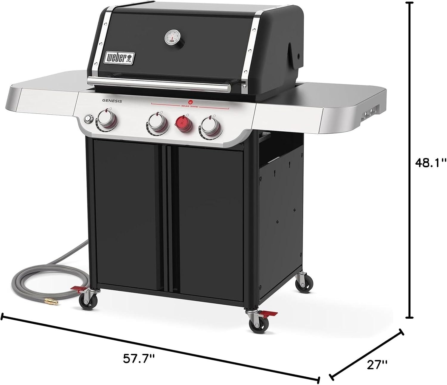 image:imageWeber Genesis E325 Gas Grill for Outdoor Cooking Natural Gas BlackBlack