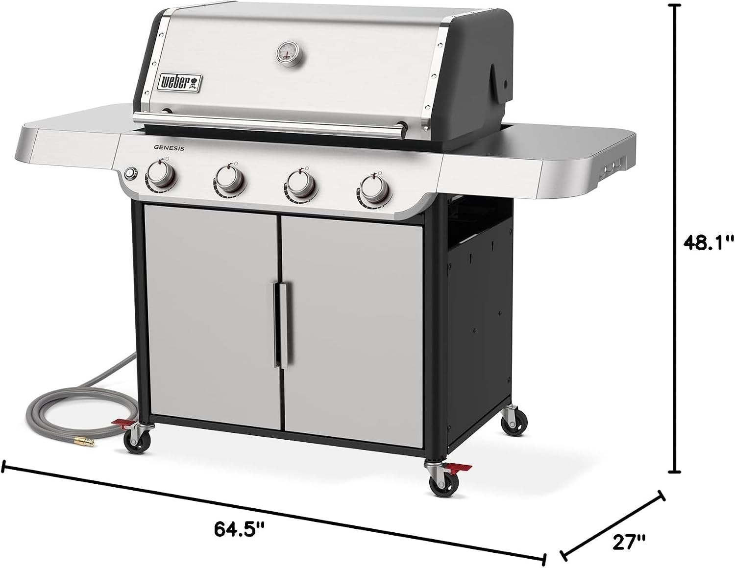 image:imageWeber Genesis E415 Gas Grill for Outdoor Cooking Natural Gas Grill BlackStainless Steel