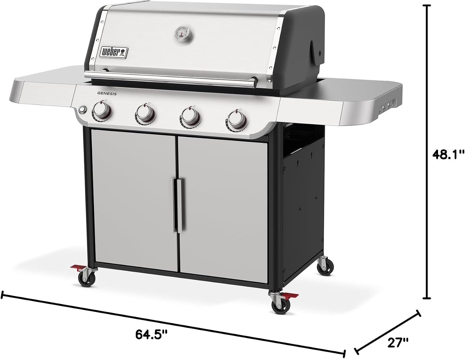 image:imageWeber Genesis E415 Gas Grill for Outdoor Cooking Natural Gas Grill BlackStainless Steel