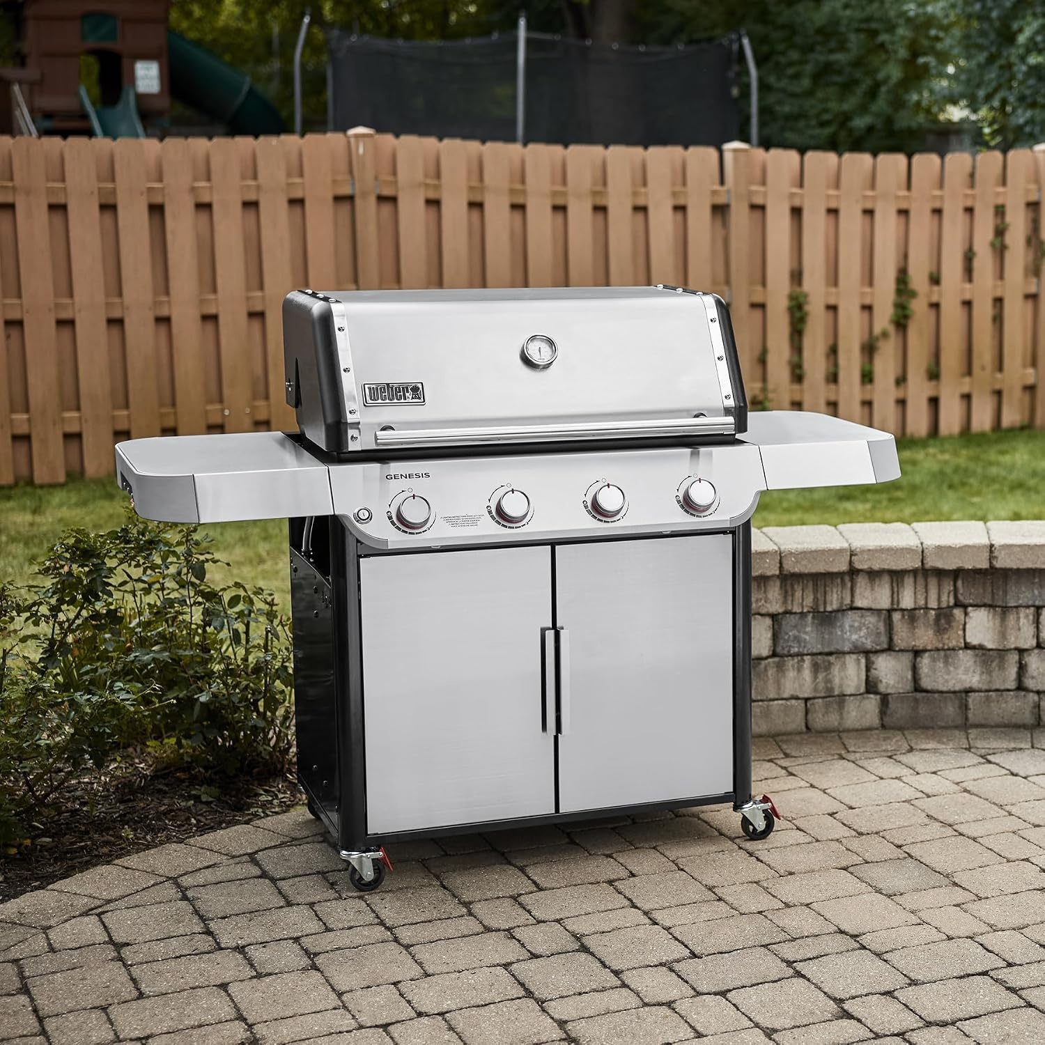 image:imageWeber Genesis E415 Gas Grill for Outdoor Cooking Natural Gas Grill BlackStainless Steel