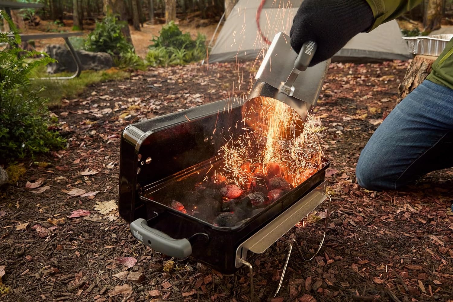 image:imageWeber GoAnywhere Portable Charcoal GrillCharcoal Split Grate
