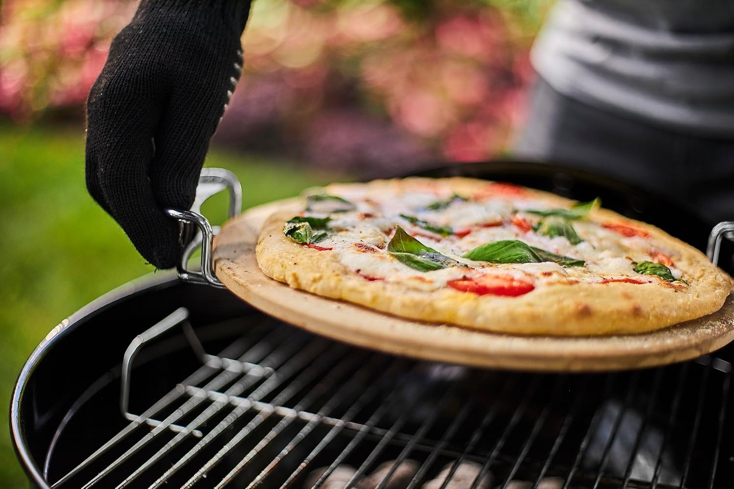 image:imageWeber Gourmet BBQ System Pizza Stone with Carry Rack 167