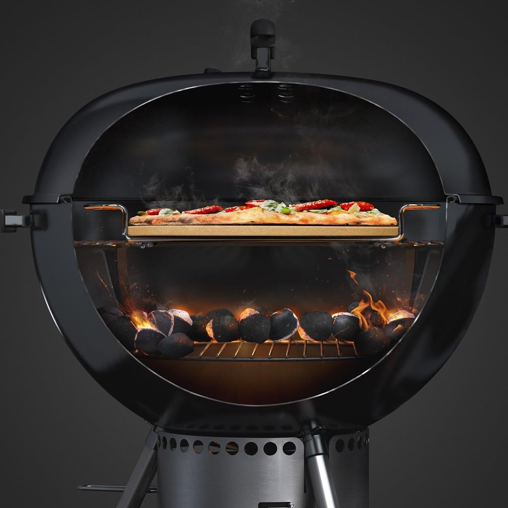 image:imageWeber Gourmet BBQ System Pizza Stone with Carry Rack 167