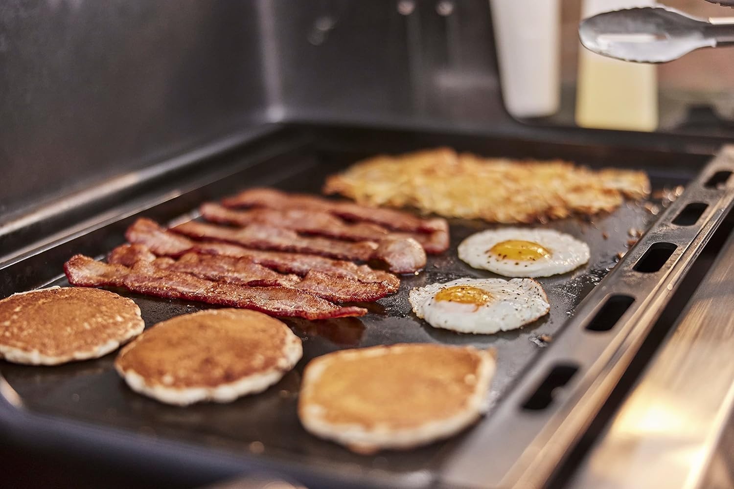 image:imageWeber Griddle Breakfast Kit with 2 Egg Rings amp Pancake Batter Dispenser