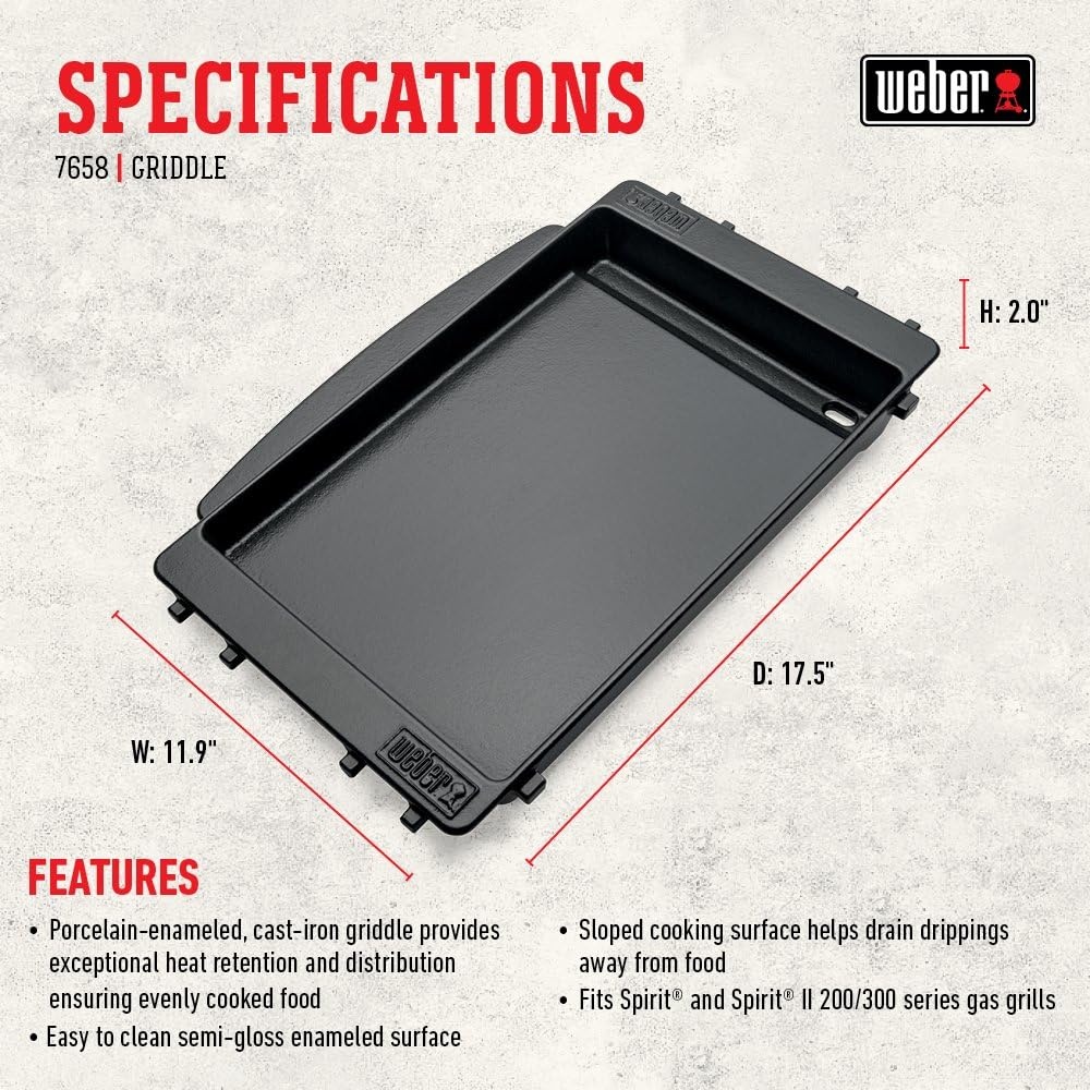 image:imageWeber Griddle Insert for Small Spirit Grills