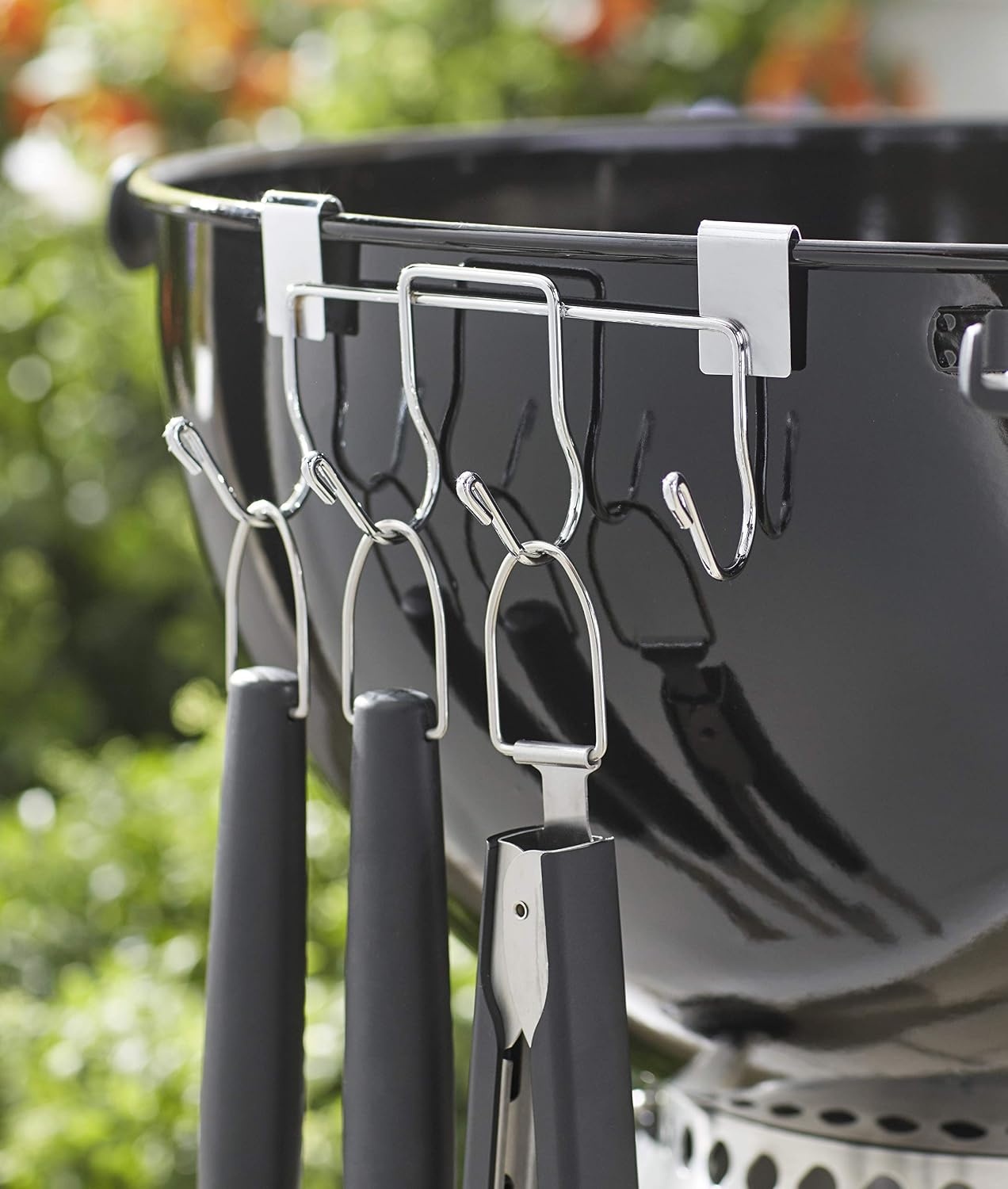 image:imageWeber Grill Tool Holder HeavyDuty PlatedSteel Grilling Tool18 or 22 inch Kettle Pack of 6