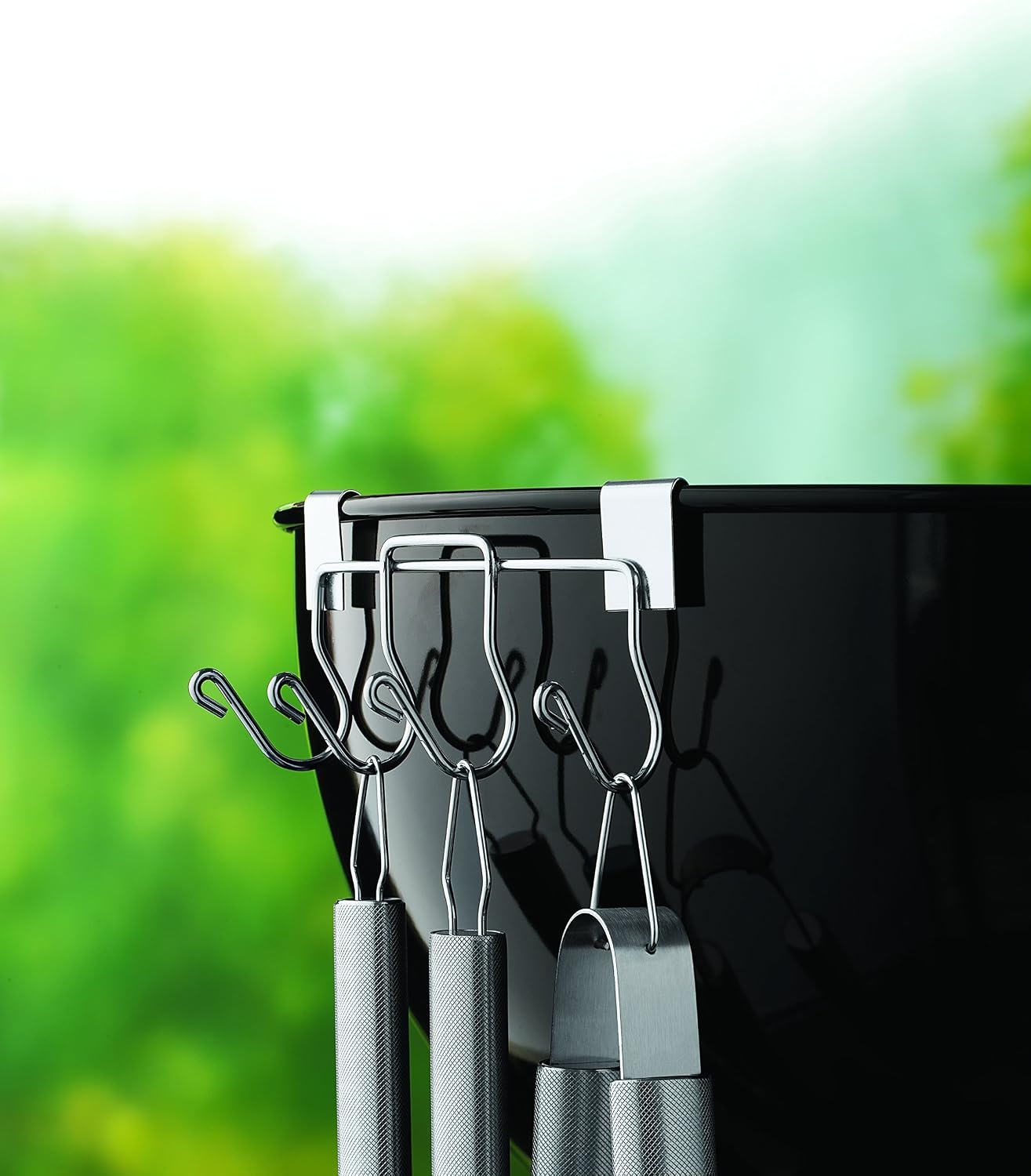 image:imageWeber Grill Tool Holder HeavyDuty PlatedSteel Grilling Tool18 or 22 inch Kettle Pack of 6
