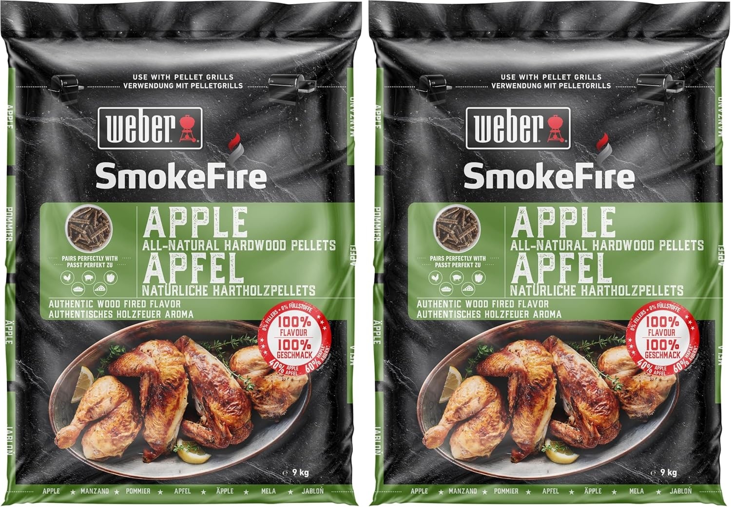 image:imageWeber Grillmaster Blend AllNatural Hardwood Pellets 20 lb BagApple
