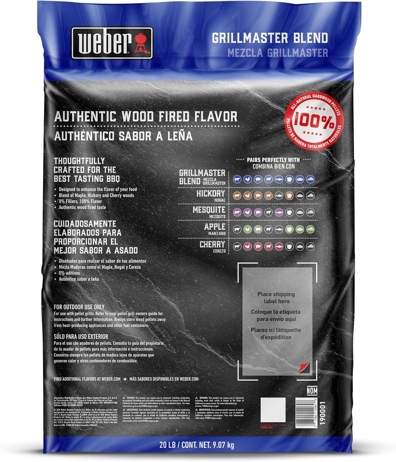 image:imageWeber Grillmaster Blend AllNatural Hardwood Pellets 20 lb BagBlend