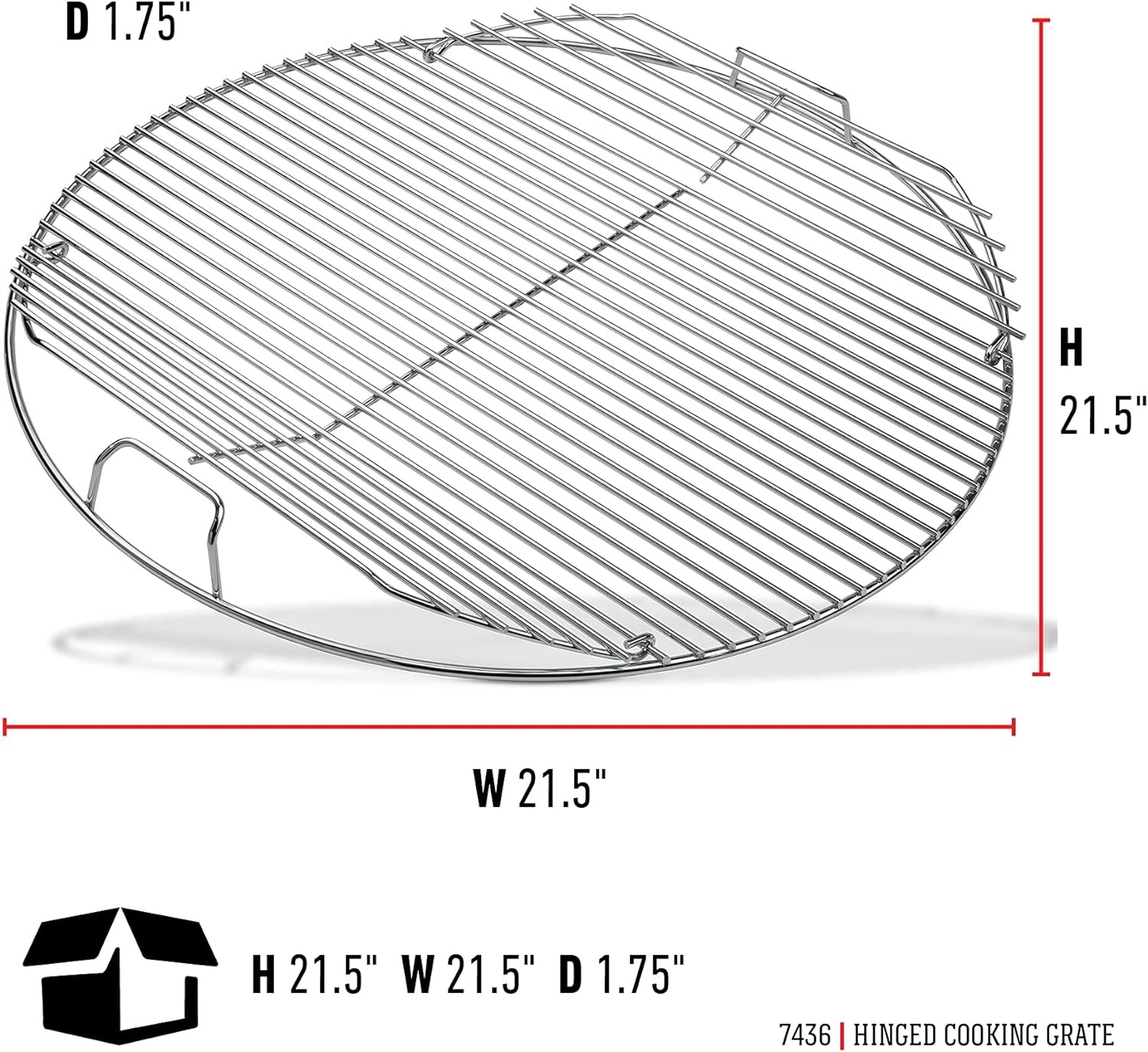 image:imageWeber Hinged Charcoal Cooking Grate for 22 Grills Charcoal Components
