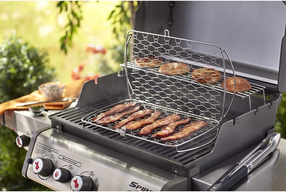 image:imageWeber Large Fish amp Veggie Grilling Basket Stainless Steel for Gourmet GrillingEasy Open Packaging